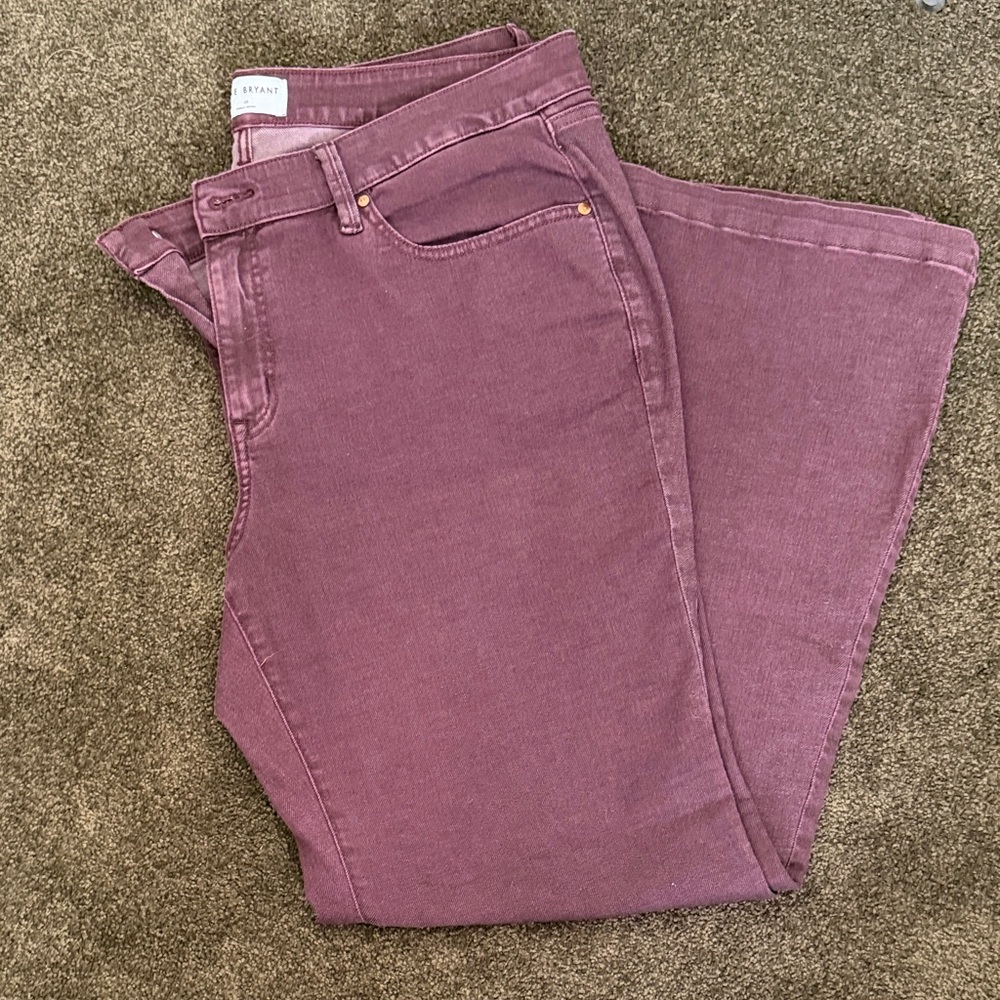 Lane Bryant Mauve Wide-Leg Jeans